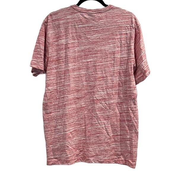 U.S. POLO LINEAR SPACE DYE V-NECK T-SHIRT logo Short sleeves Tee Size Large - Picture 3 of 6